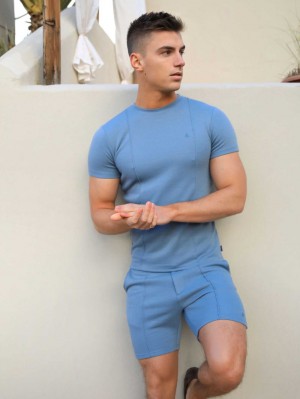 Blakely Amezri Seamline T-Shirt Blau | CVKFMSU-45