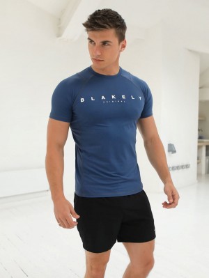 Blakely Apex Active T-Shirt Blau | PLMTCHZ-38
