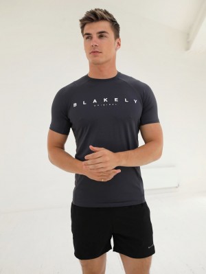 Blakely Apex Active T-Shirt Charcoal | CUQJMLO-61