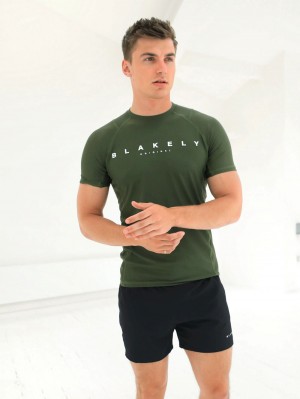 Blakely Apex Active T-Shirt Dunkelgrün | FJYEBVS-36