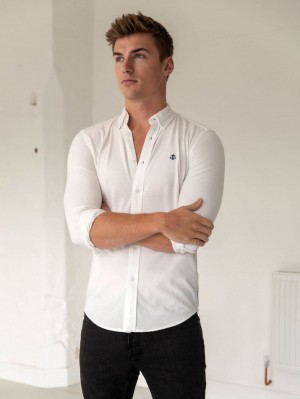 Blakely Arlo Soft Stretch Shirt Weiß | KGAWNDE-13