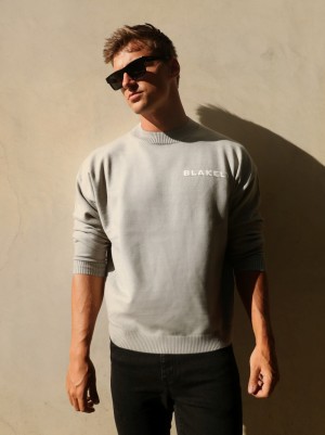 Blakely Blakely Knitted Jumper Hellgrau | IYDUKXZ-51