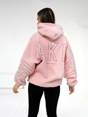 Blakely Borg Isabel Oversized Hoodie Rosa | ZXBQJIF-86