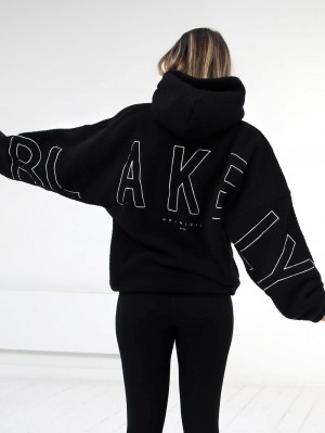 Blakely Borg Isabel Oversized Hoodie Schwarz | XEWAJRK-90