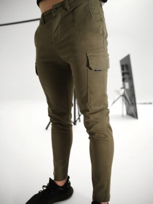 Blakely Cargo Trousers Dunkelkhaki | HUMSYCI-49