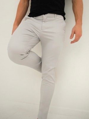 Blakely Cavill Slim Fit Tailored Chinos Stone | ESGOBVU-74