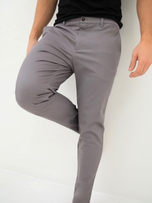 Blakely Cavill Slim Fit Tailored Chinos Grau | HTANFUR-98