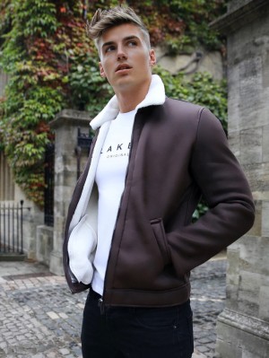 Blakely Culver Aviator Jacket Braun | GNAJEXD-45
