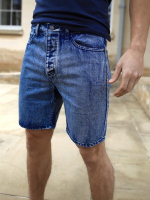 Blakely Denim Shorts Dunkelblau | MOELBQX-25