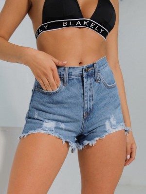 Blakely Emery Denim Shorts Blau | KMJLHWZ-13