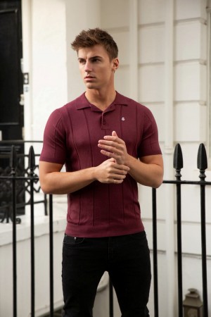 Blakely Finsbury Polo Shirt Bordeaux | REYPBUL-39