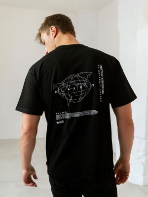 Blakely Global Relaxed Fit T-Shirt Schwarz | ILGRKVU-09