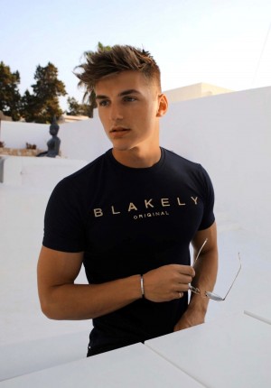 Blakely Goldcross T-Shirt Schwarz | FAYMVRO-09