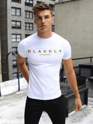 Blakely Goldstone T-Shirt Weiß | ECNZQIY-97