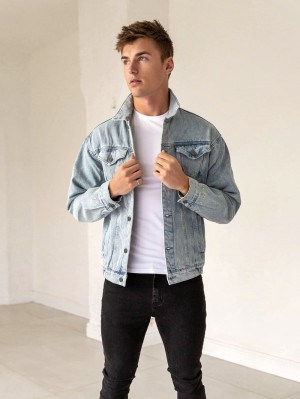 Blakely Greenwich Denim Jacket Blau | JCFOHAB-97