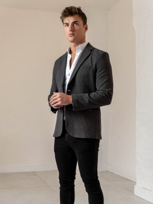 Blakely Haywood Blazer Charcoal | QRYFGBZ-20