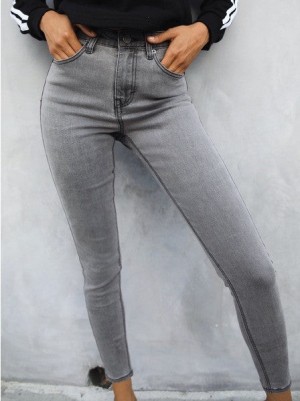 Blakely High Waisted Skinny Jeans Grau | TWYAMNS-13