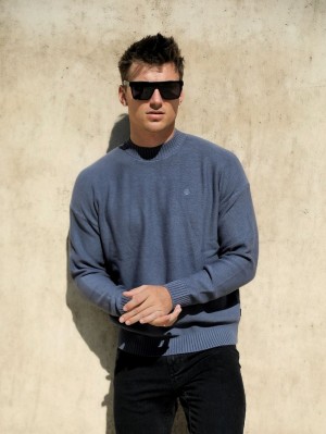 Blakely Huxley Knit Jumper Blau | PUXVHIJ-83