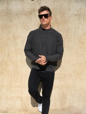 Blakely Huxley Knit Jumper Charcoal | IVMTRBF-35