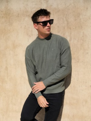 Blakely Huxley Knit Jumper Hellkhaki | WUFTBRC-25