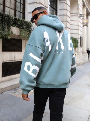 Blakely Idris Oversized Hoodie Grün | FEMAYQO-21