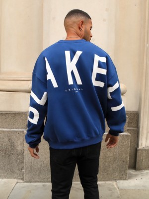 Blakely Idris Oversized Jumper Blau | TUELMOX-39