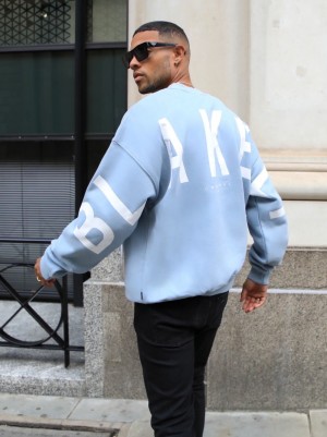 Blakely Idris Oversized Jumper Blau | ZMKQCSH-42
