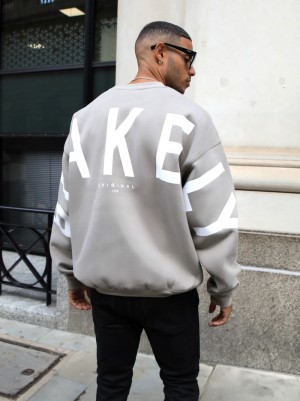 Blakely Idris Oversized Jumper Grau | KUDGBOL-95