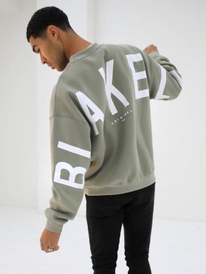 Blakely Idris Oversized Jumper Olivgrün | DSPGOHU-78