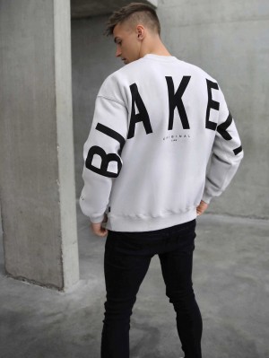 Blakely Idris Oversized Jumper Stone | DLHSANV-86