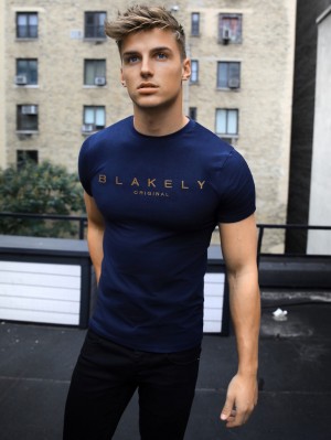 Blakely Imola T-Shirt Navy | BEDZFSH-67
