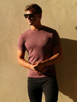 Blakely Initial T-Shirt Bordeaux | POGTSVX-41