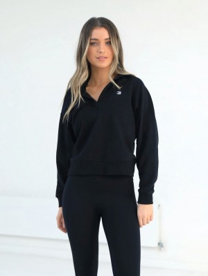 Blakely Initial V-Neck Jumper Schwarz | MEZYODR-01