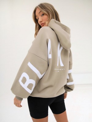 Blakely Isabel Oversized Hoodie Beige | FZBPUHL-07
