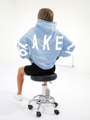Blakely Isabel Oversized Hoodie Blau | DVPJQIE-96