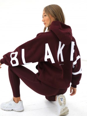 Blakely Isabel Oversized Hoodie Bordeaux | ZKXFQDC-51