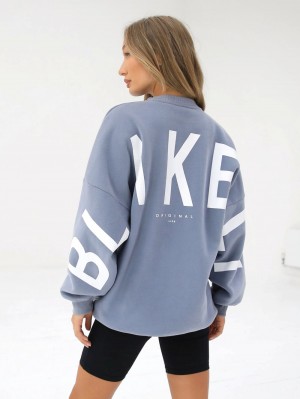 Blakely Isabel Oversized Jumper Blau | QPFNIHV-80