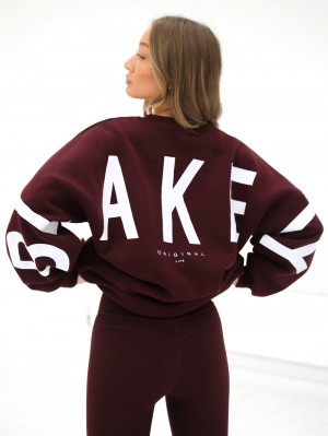 Blakely Isabel Oversized Jumper Bordeaux | KDFVSHT-95
