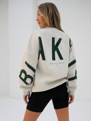 Blakely Isabel Oversized Jumper Grün | PCUEWRB-51