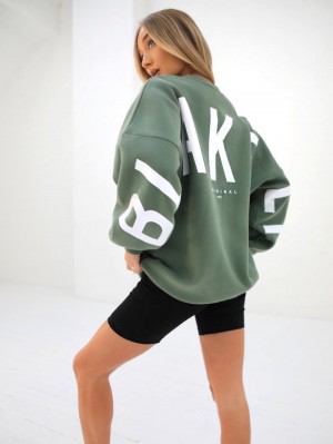 Blakely Isabel Oversized Jumper Grün | RNHLOTP-94