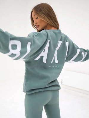 Blakely Isabel Oversized Jumper Grün | UGVSTMD-08