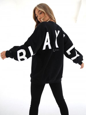Blakely Isabel Oversized Jumper Schwarz | ENIJPTG-24