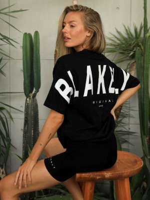 Blakely Isabel Oversized T-Shirt Schwarz | LKIYEUH-37
