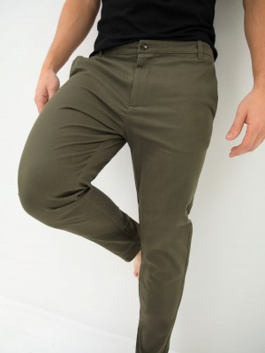 Blakely Kingsley Slim Fit Tailored Chinos Khaki | YWOEPGX-24