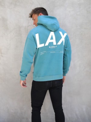 Blakely LAX Relaxed Hoodie Türkis | XPAIDRG-53