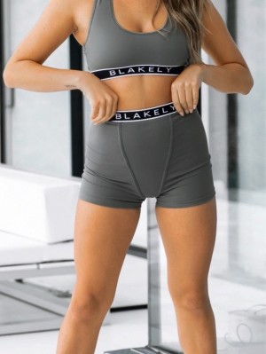 Blakely Lola Boyfriend Shorts Charcoal | GTIRQZP-32