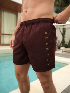 Blakely Lugano Swim Shorts Bordeaux | QGZYSBX-31