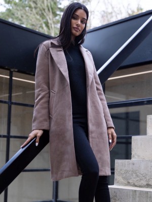 Blakely Mabel Tailored Longline Coat Kaffee | XCRSAGN-71