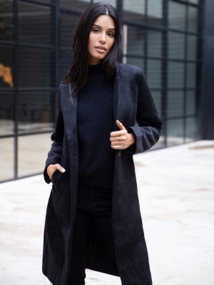Blakely Mabel Tailored Longline Coat Schwarz | DOKGLCS-23