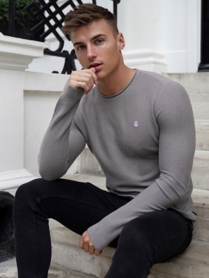 Blakely Mason Knit Jumper Grau | JIKHLON-09